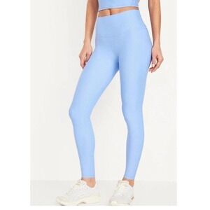 Womens NWT Old Navy Extra High Rise Light Blue Athletic Workout Leggings